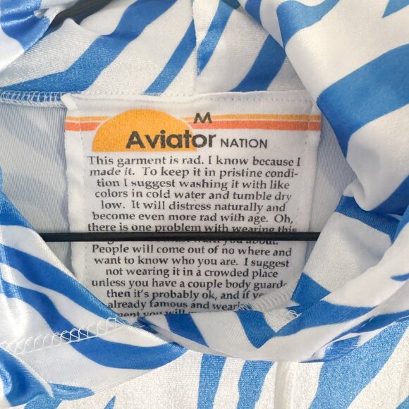 Aviator Nation Blue and Red Zebra Hoodie - Picture 5 of 7